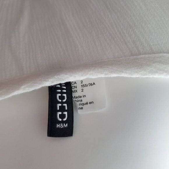 RESORT- White Long Sleeve Cotton Blend Beach Dress- Size 2 - Picture 7 of 12